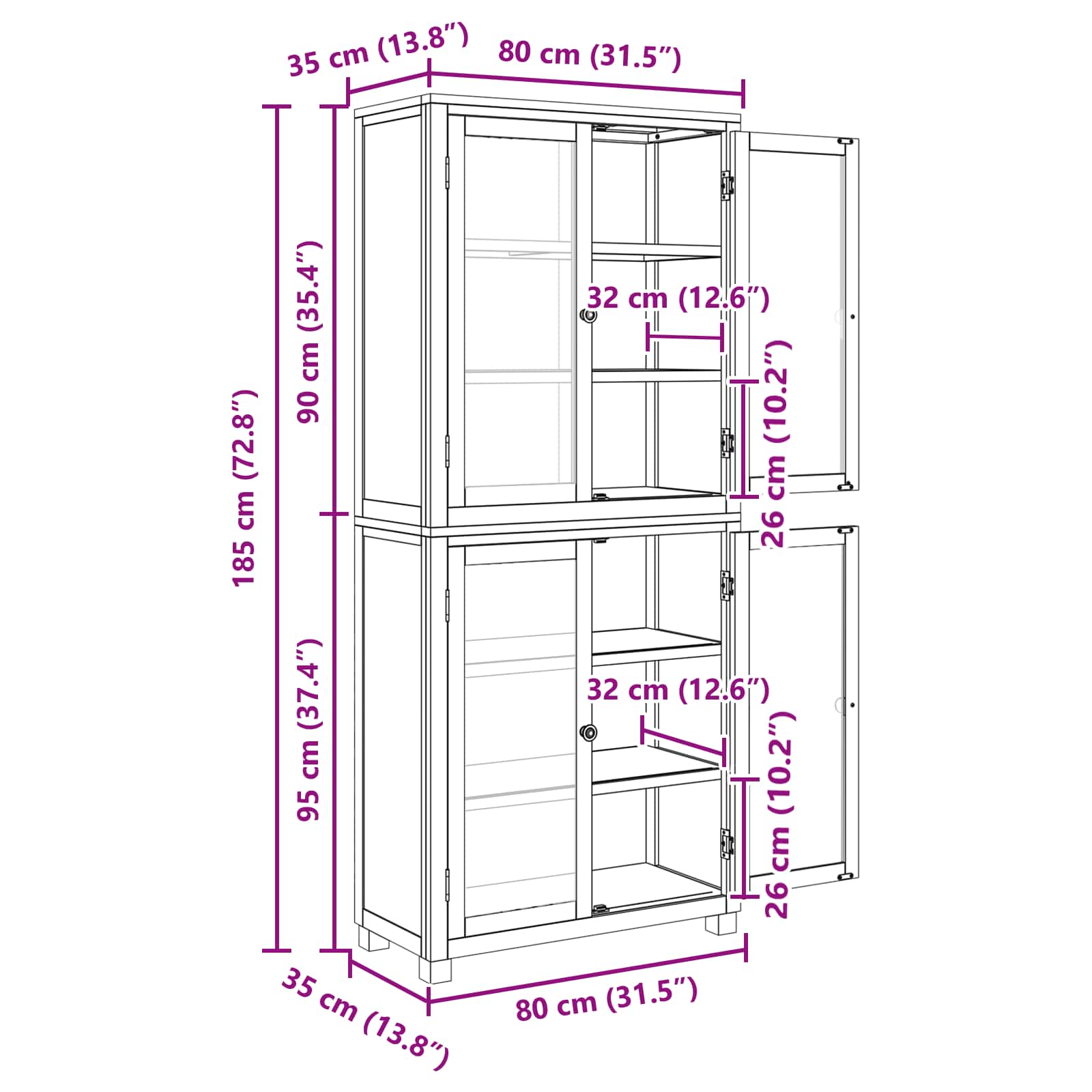 Varastokalustesarja säilytystilassa ovella Ruskea Tekninen puu - Image 10