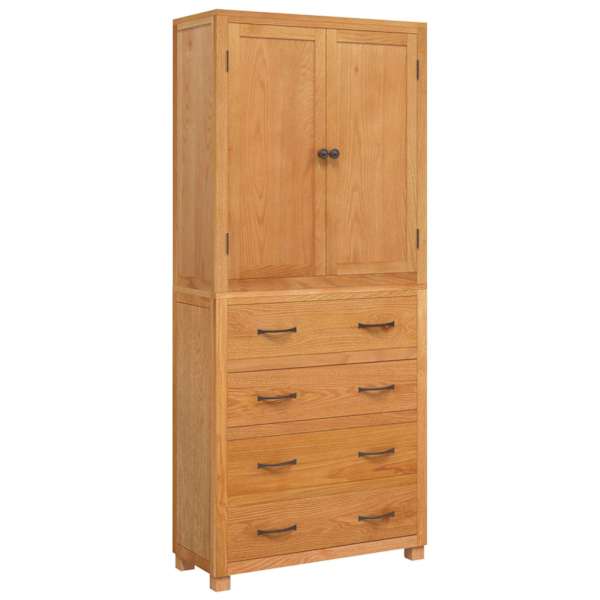 vidaXL K&otilde;rvalkappide komplekt uksega 2 tk Naturaalne 80 x 35 x 185 cm