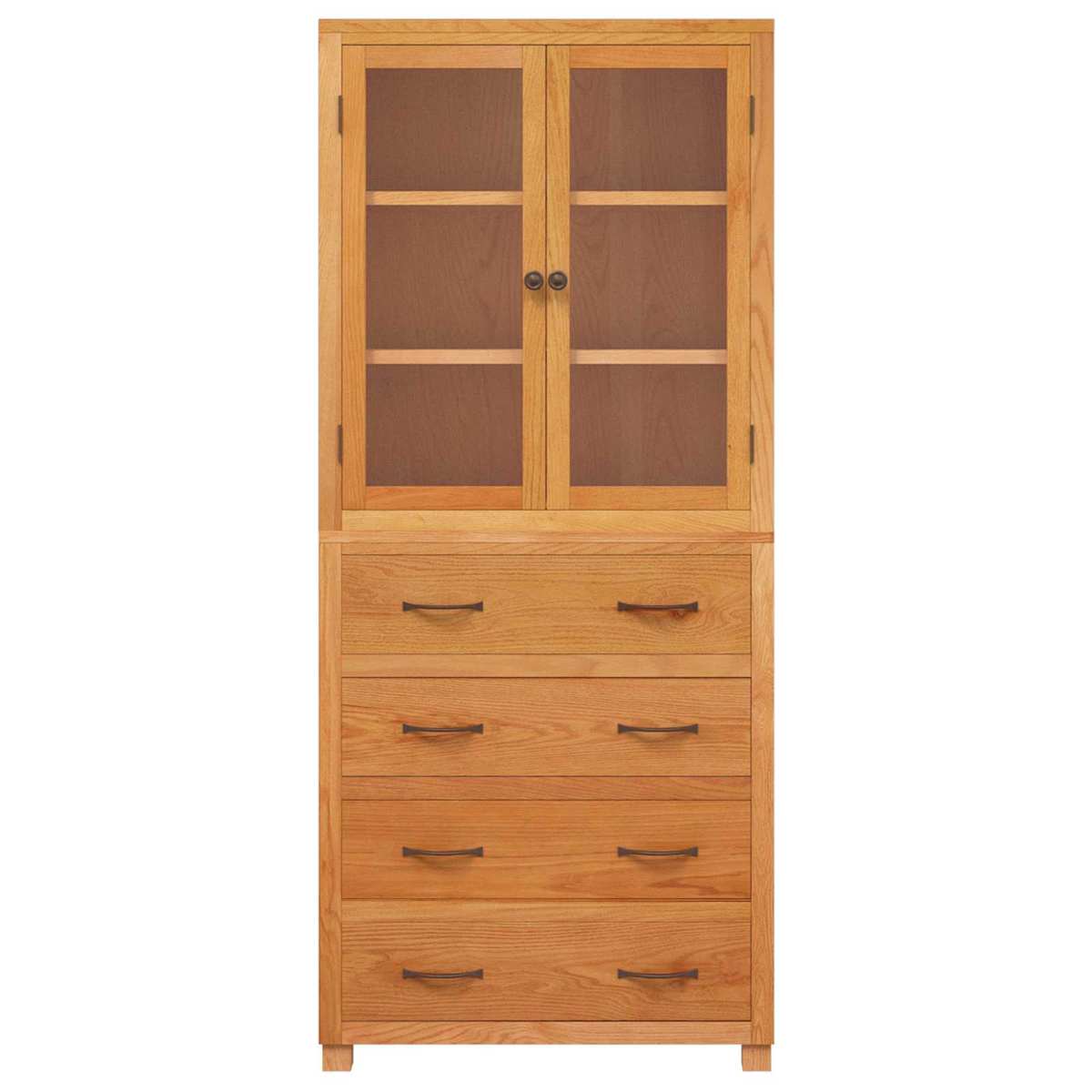 Opbevaringsmøbel Sæt 2 stk. Naturfarvet 80 x 35 x 185 cm - Billede 7