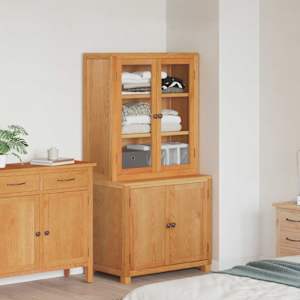 Komplet shranjevalnega pohištva z vrati Rjava Konstruiran les