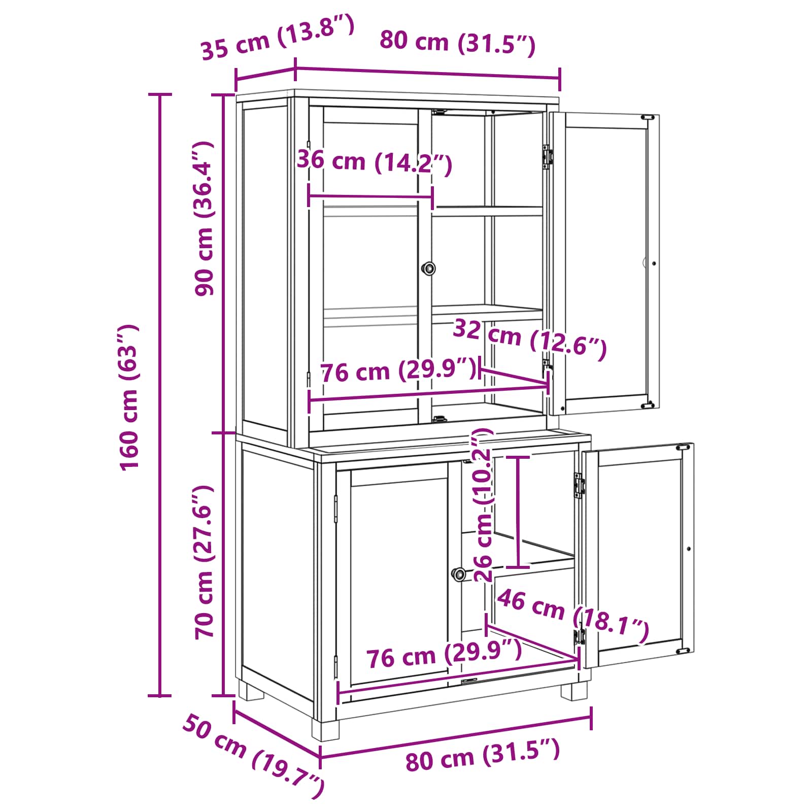 Varastokalustesarja säilytystilassa ovella Ruskea Tekninen puu - Image 11