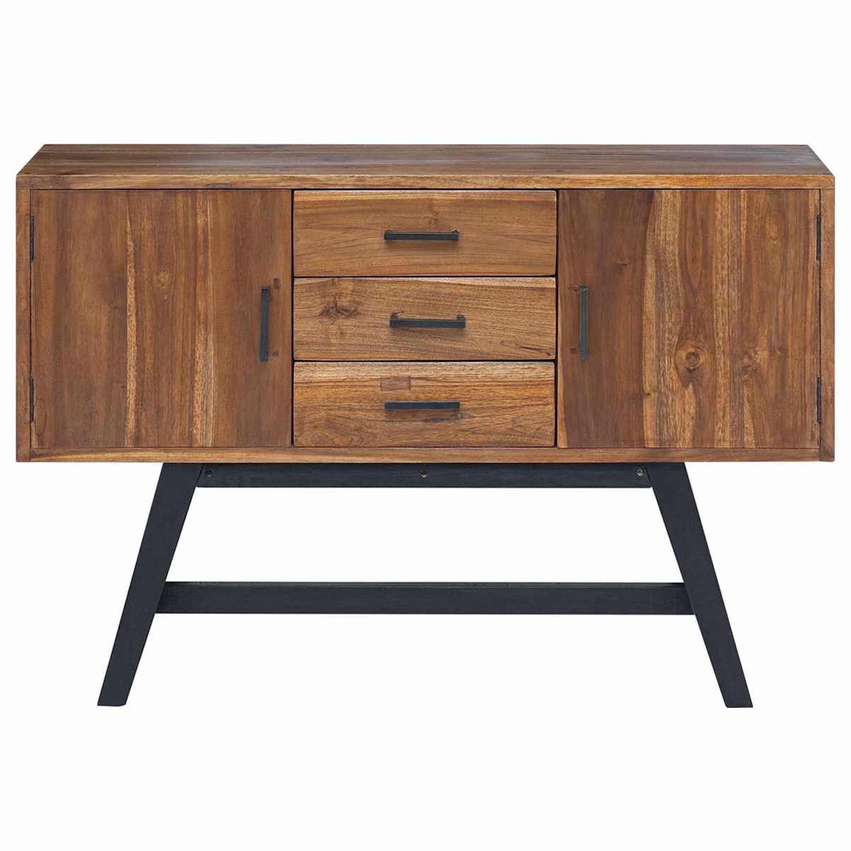 TV-bord 110 x 30 x 75 cm Naturfarvet Massiv Teaktræ - Billede 6