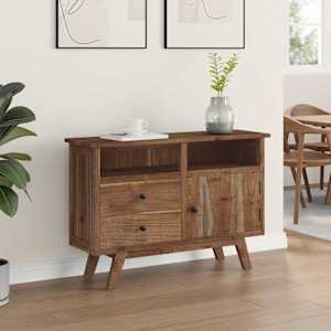 Servírovací skříň Přírodní 100 x 30 x 68 cm Pevné teakové dřevo - obrázek 4