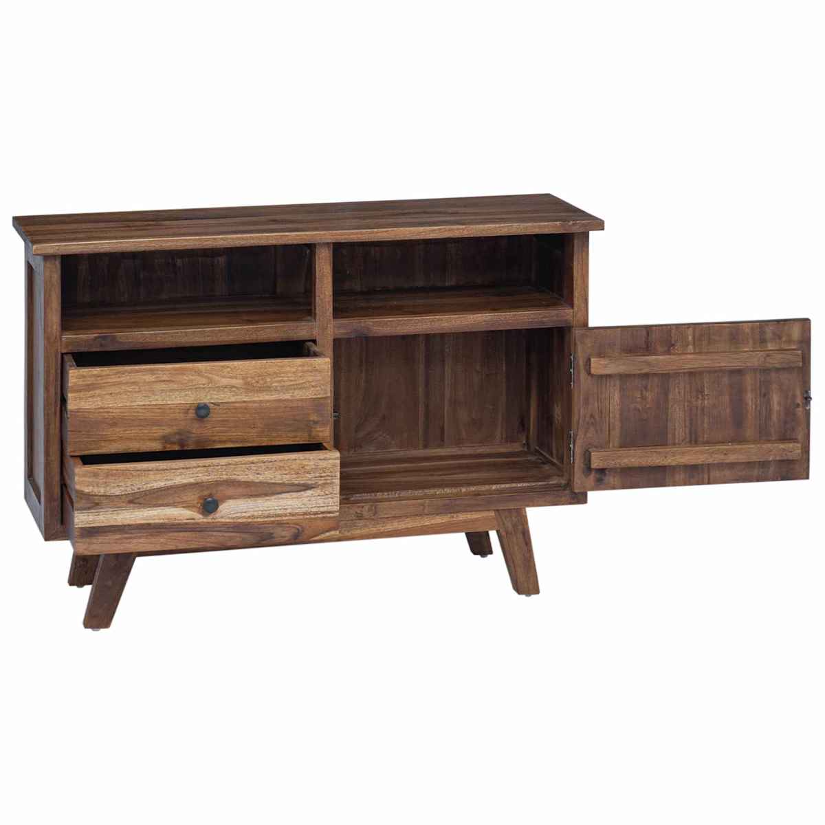 Sideboard Naturfarvet 100 x 30 x 68 cm Massiv Teaktræ - Billede 5