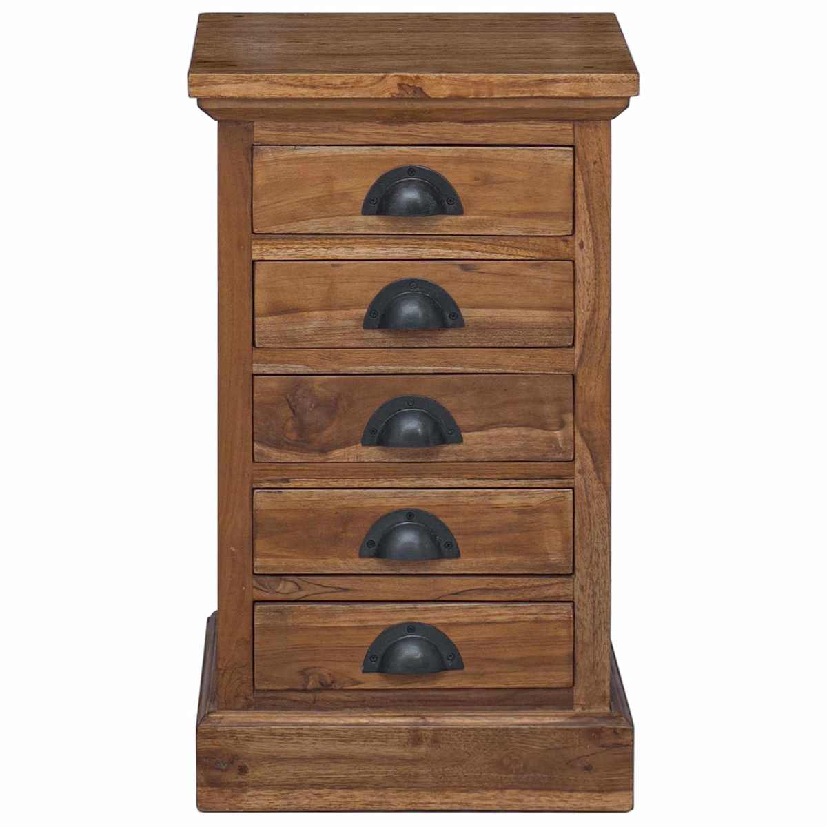 Skuffeskab Naturfarvet 35 x 30 x 60 cm Massiv Teaktræ - Billede 6