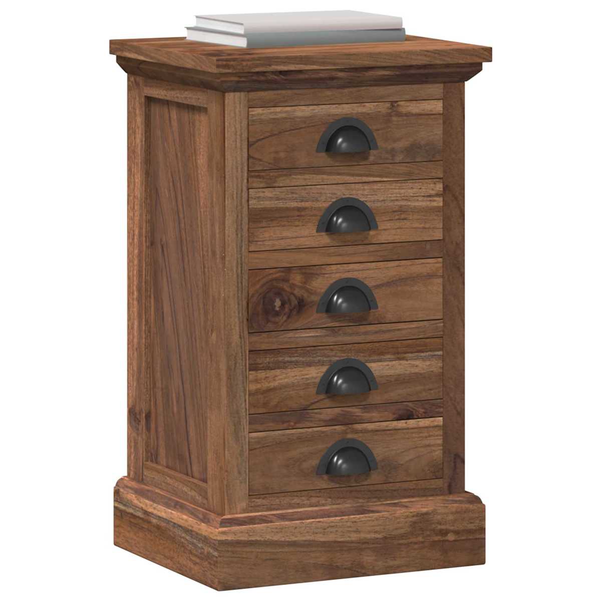 Skuffeskab Naturfarvet 35 x 30 x 60 cm Massiv Teaktræ - Billede 3