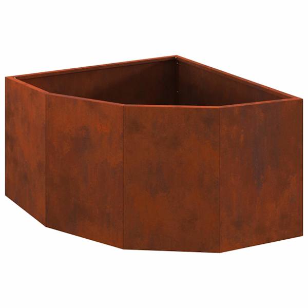 vidaXL Nurgapott Rooste 60 x 60 x 35 cm Ilmastikukindel teras