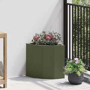 Kotni sadilnik Olivno zelena 30 x 30 x 35 cm Jeklo