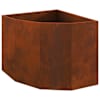 vidaXL Nurgapott Rooste 60 x 60 x 50 cm Ilmastikukindel teras