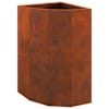 vidaXL Nurgapott Rooste 30 x 30 x 50 cm Ilmastikukindel teras