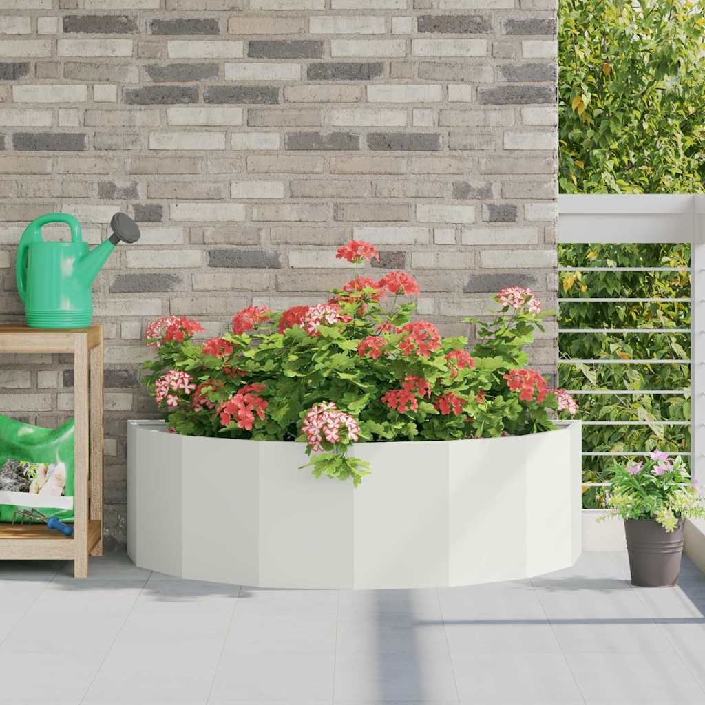 vidaXL Jardinieră Alb 120 x 60 x 35 cm Oțel