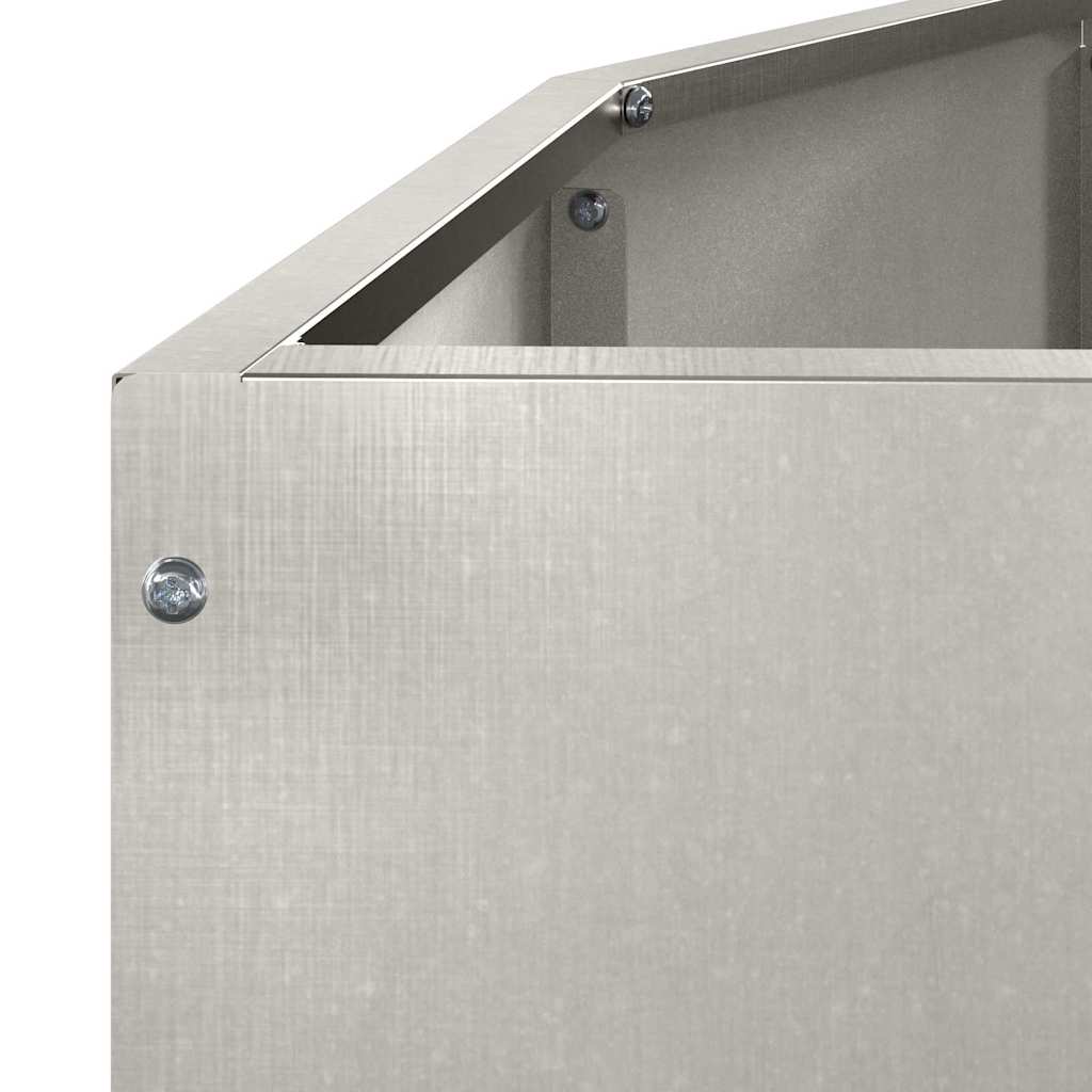 Plantekasse Sølv 120 x 60 x 35 cm Rustfrit stål 9 8721288291264 detail en hd 1