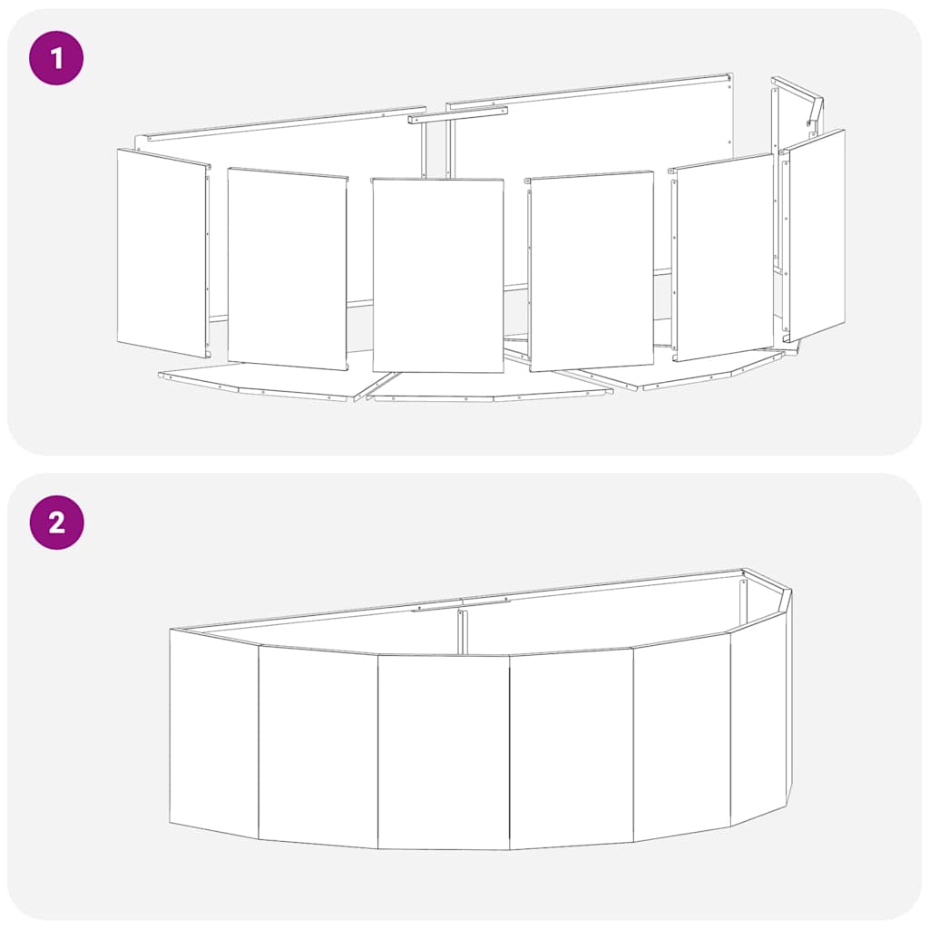 Plantekasse Sølv 120 x 60 x 35 cm Galvaniseret stål 10