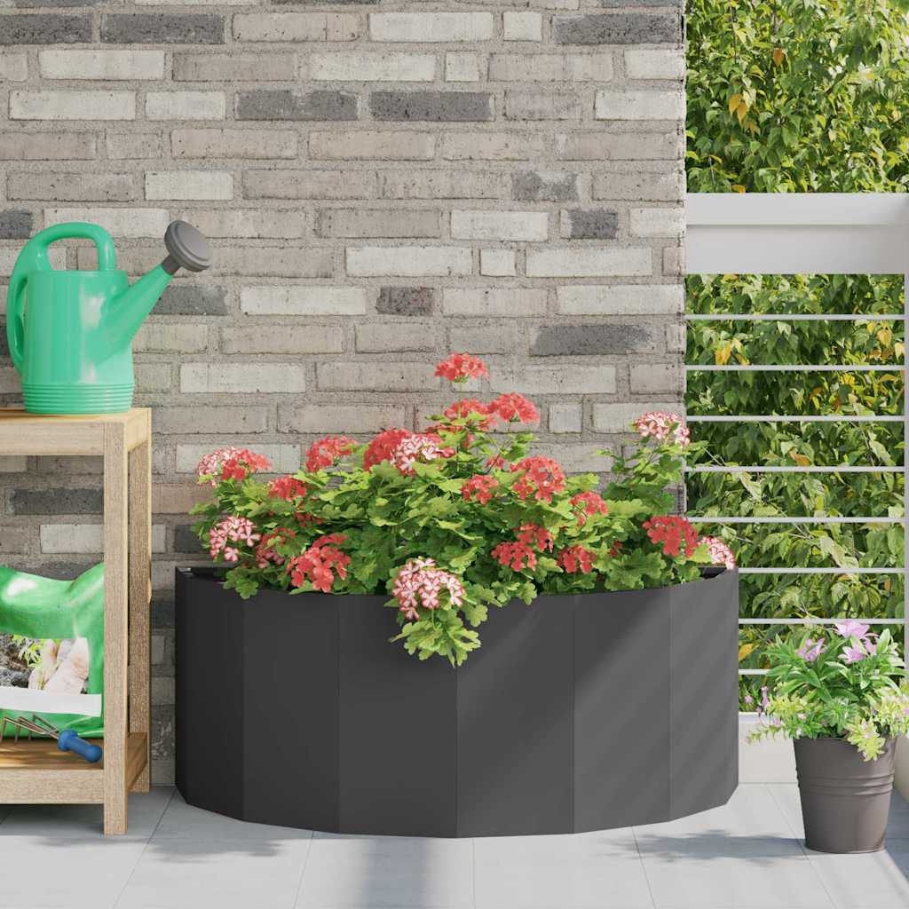 vidaXL Jardinieră Negru 90 x 45 x 35 cm Oțel