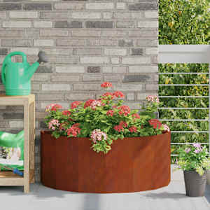 Cvetlično korito Rjav 90 x 45 x 35 cm Vremensko odporno jeklo