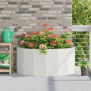 Cvetlično korito Bela 120 x 60 x 50 cm Jeklo