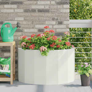 Cvetlično korito Bela 90 x 45 x 50 cm Jeklo