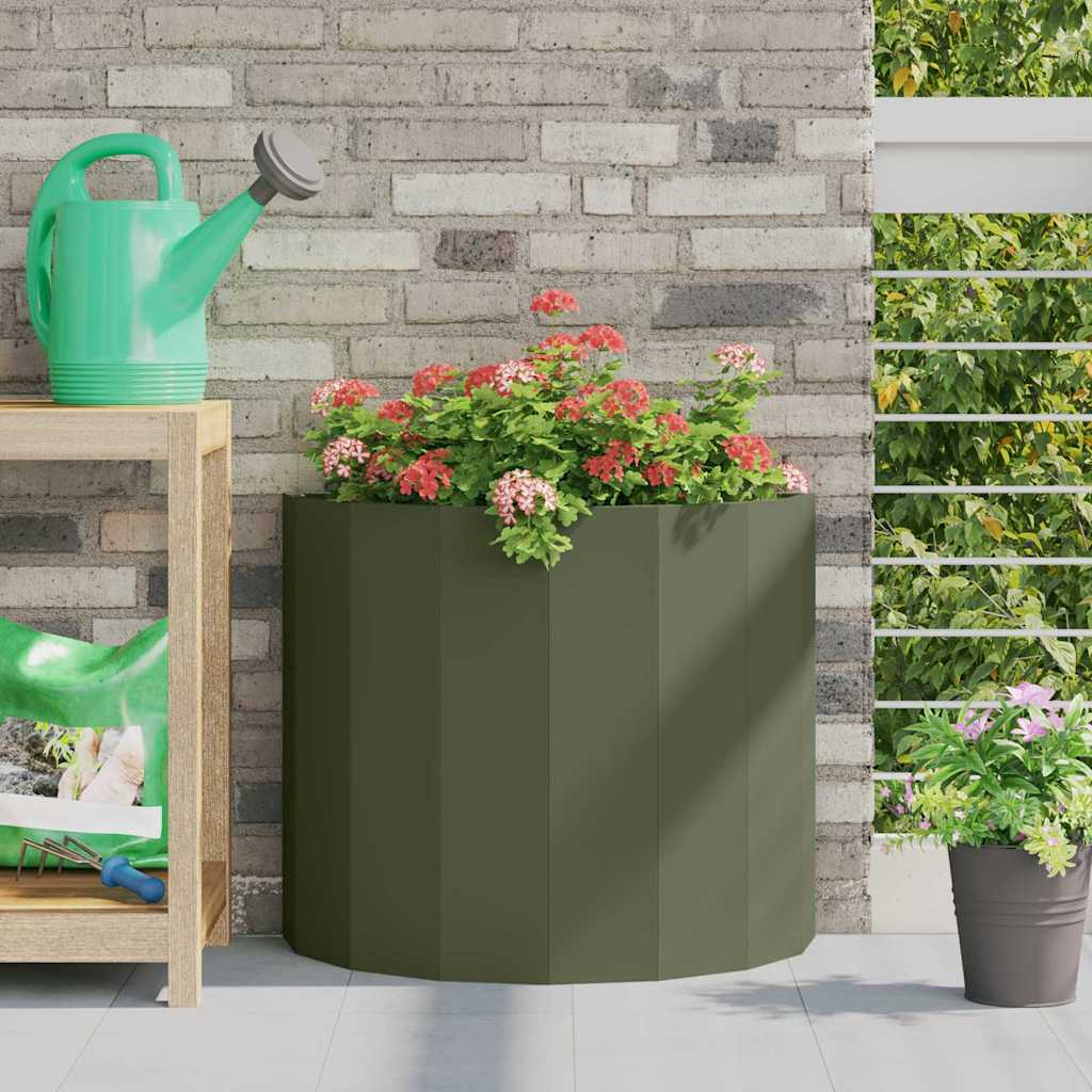 vidaXL Jardinieră Verde măsliniu 60 x 30 x 50 cm Oțel