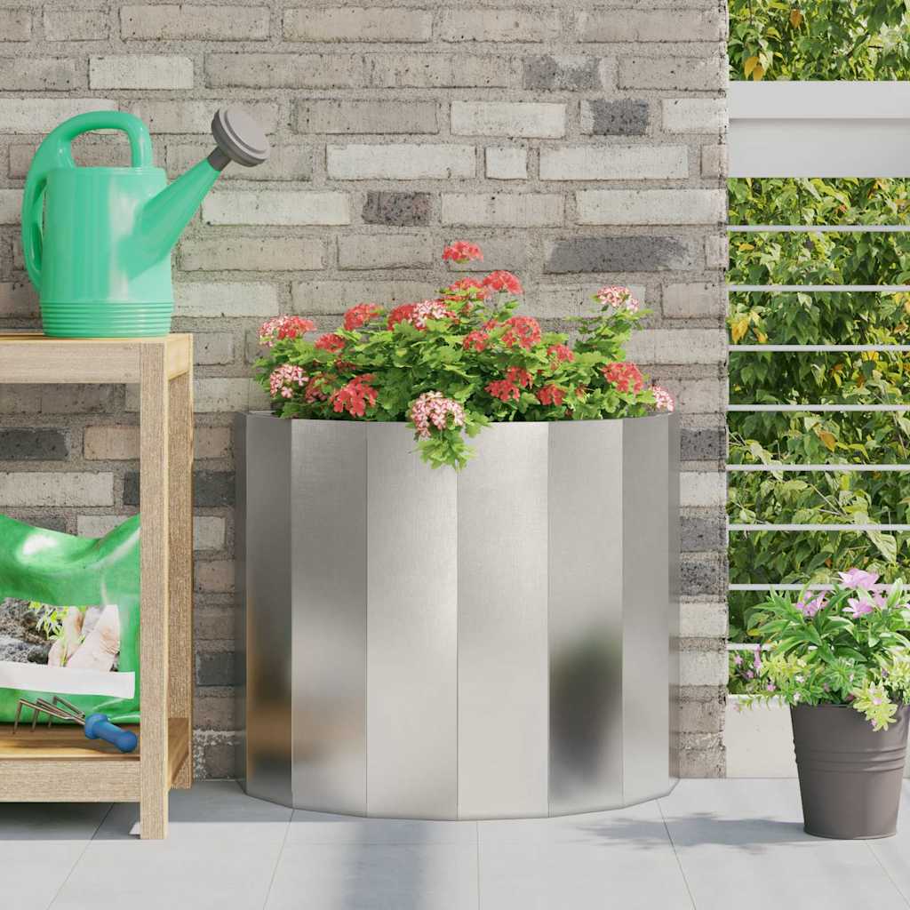 vidaXL Jardinieră Argintiu 60 x 30 x 50 cm Oţel inoxidabil