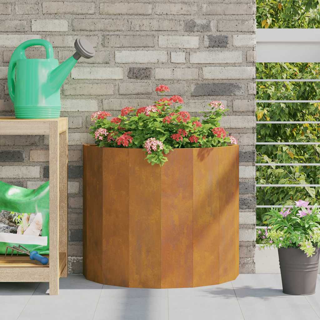vidaXL Jardinieră Ruginit 60 x 30 x 50 cm Oțel rezistent de intemperii