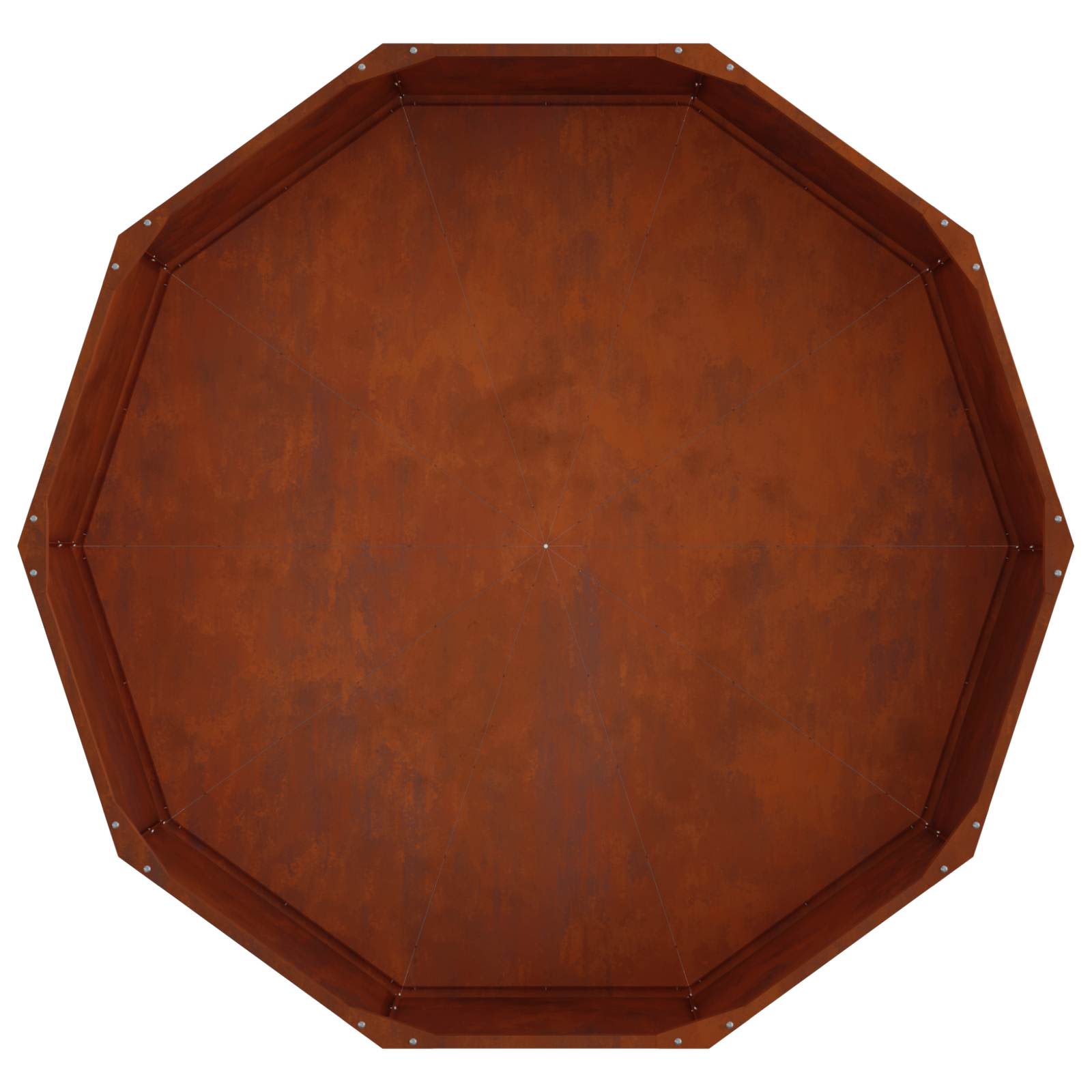 Cvetlično korito Rjav 120 x 120 x 35 cm Vremensko odporno jeklo - slika 7