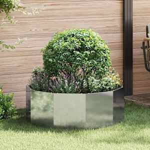 Cvetlično korito srebrna 90 x 90 x 35 cm Cinkana jeklena