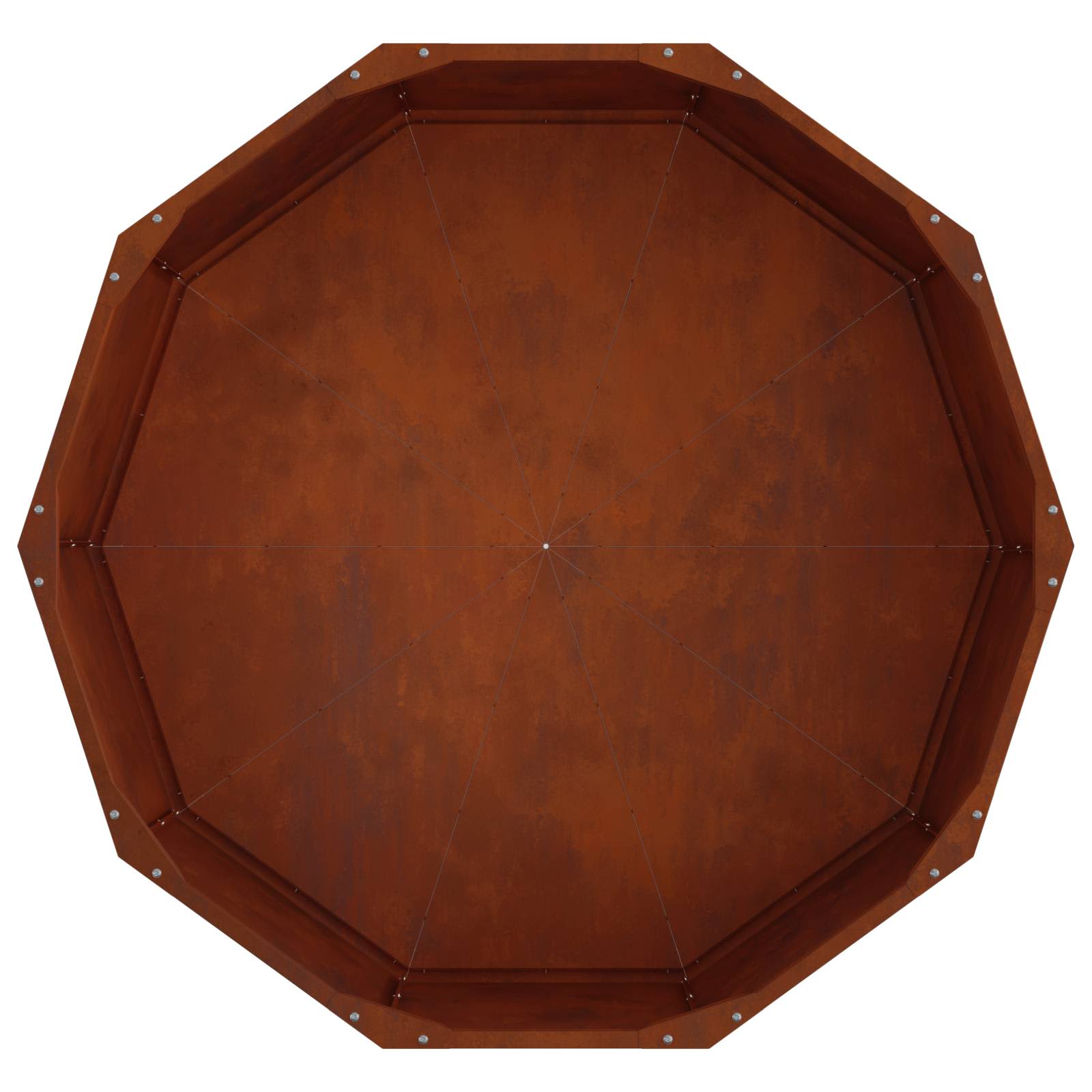 Cvetlično korito Rjav 90 x 90 x 35 cm Vremensko odporno jeklo - slika 7