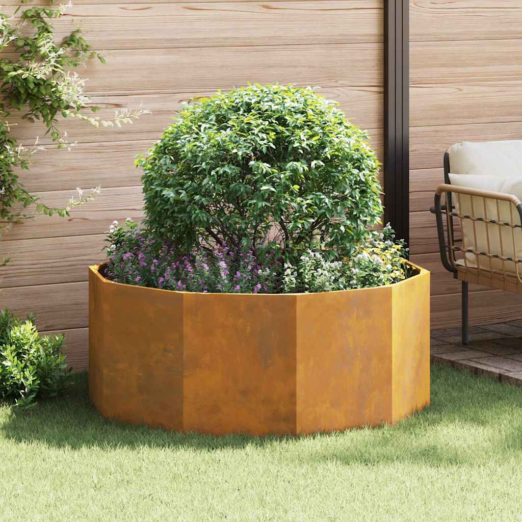 vidaXL Jardinieră Ruginit 120 x 120 x 50 cm