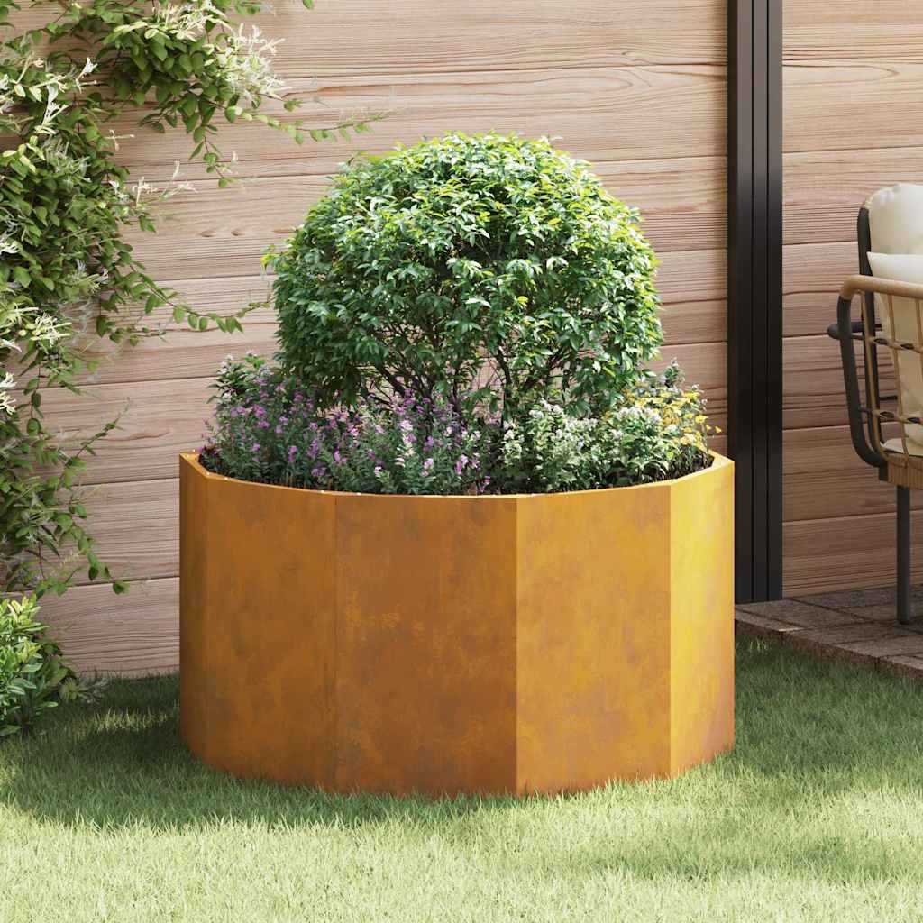 vidaXL Jardinieră Ruginit 90 x 90 x 50 cm Oțel rezistent de intemperii