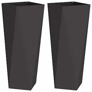 Truhlík 2 pcs Černá 30 x 30 x 75 cm Ocel - obrázek 2