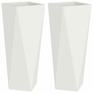 Truhlík 2 pcs Bílá 30 x 30 x 75 cm Ocel - obrázek 2