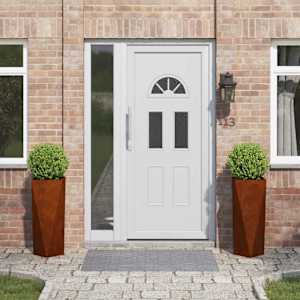 Cvetlično korito 2 pcs Rjav 30 x 30 x 75 cm