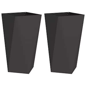 Truhlík 2 pcs Černá 40 x 40 x 75 cm Ocel - obrázek 2
