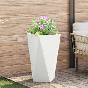 Cvetlično korito Bela 40 x 40 x 75 cm Jeklo