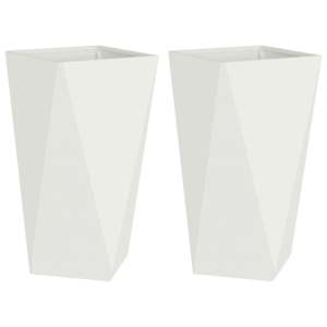 Truhlík 2 pcs Bílá 40 x 40 x 75 cm Ocel - obrázek 2