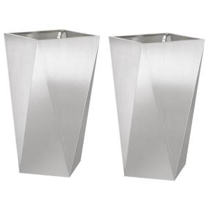 Truhlík 2 pcs Stříbrná 40 x 40 x 75 cm Nerezová ocel - obrázek 2
