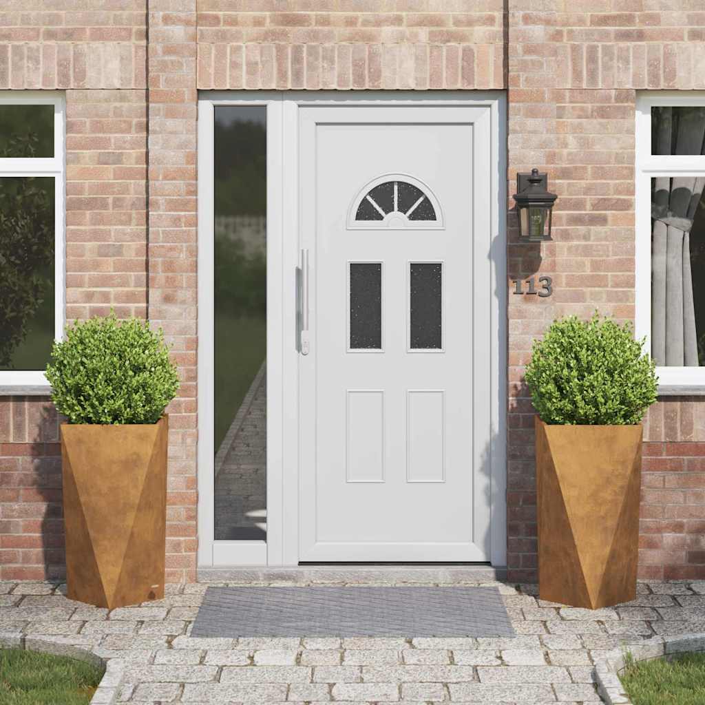 vidaXL Jardinieră 2 pcs Ruginit 40 x 40 x 75 cm