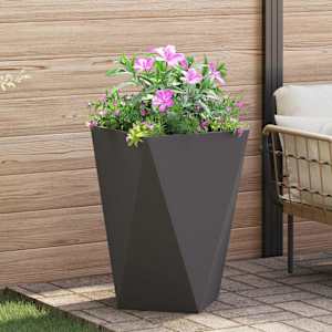 Cvetlično korito Črna 50 x 50 x 75 cm Jeklo