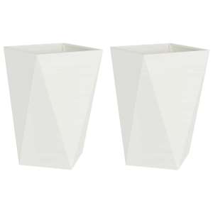 Truhlík 2 pcs Bílá 50 x 50 x 75 cm Ocel - obrázek 2