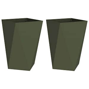 Truhlík 2 pcs Olivově zelená 50 x 50 x 75 cm Ocel - obrázek 2