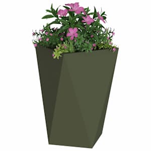 Truhlík 2 pcs Olivově zelená 50 x 50 x 75 cm Ocel - obrázek 3