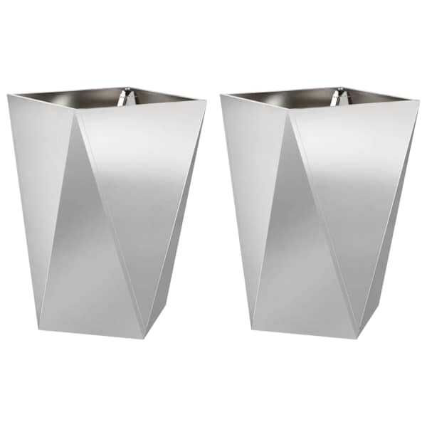 vidaXL Taimekast 2 pcs H&otilde;bedane 50 x 50 x 75 cm Roostevaba teras