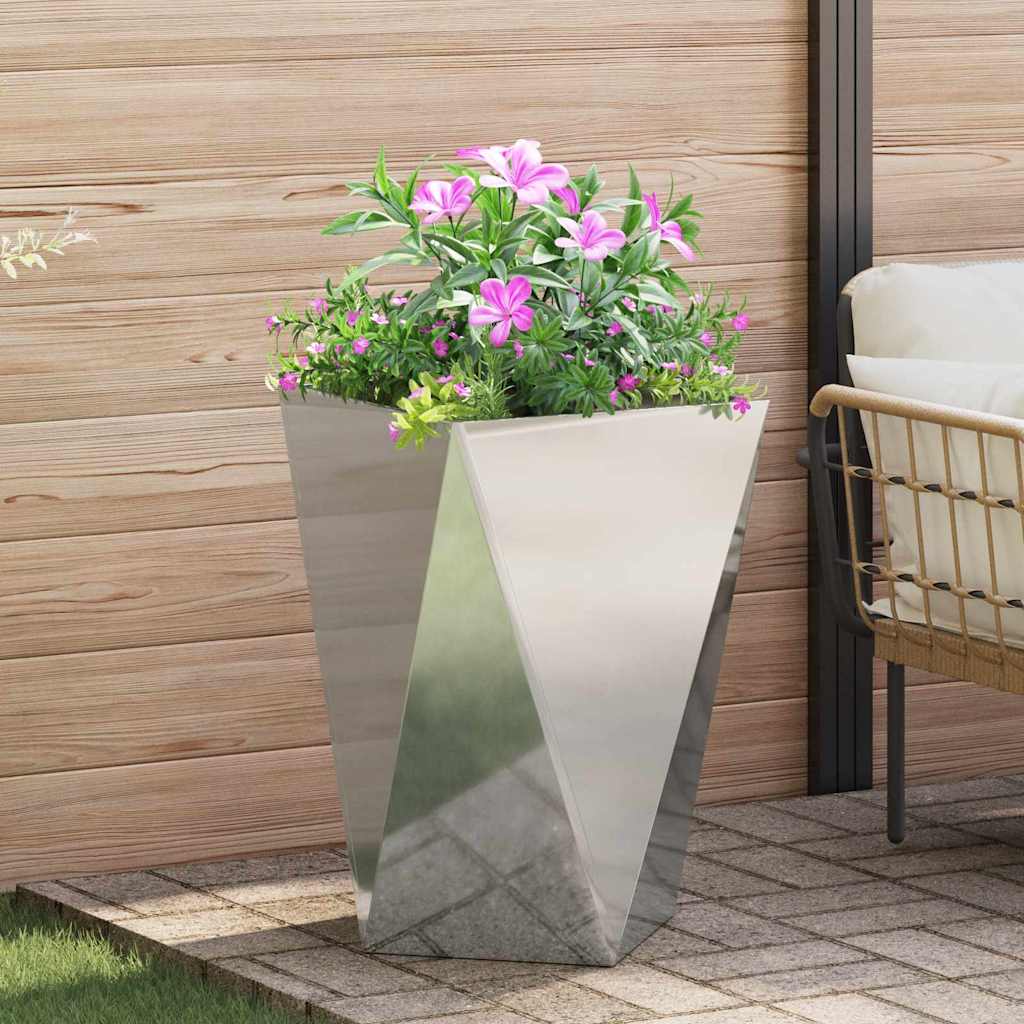 vidaXL Jardinieră Argintiu 50 x 50 x 75 cm Oțel Galvanizat