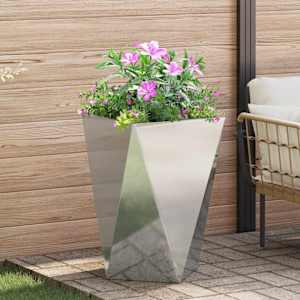 Truhlík 2 pcs Stříbrná 50 x 50 x 75 cm Pozinkovaná ocel - obrázek 4