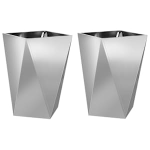 Truhlík 2 pcs Stříbrná 50 x 50 x 75 cm Pozinkovaná ocel - obrázek 2