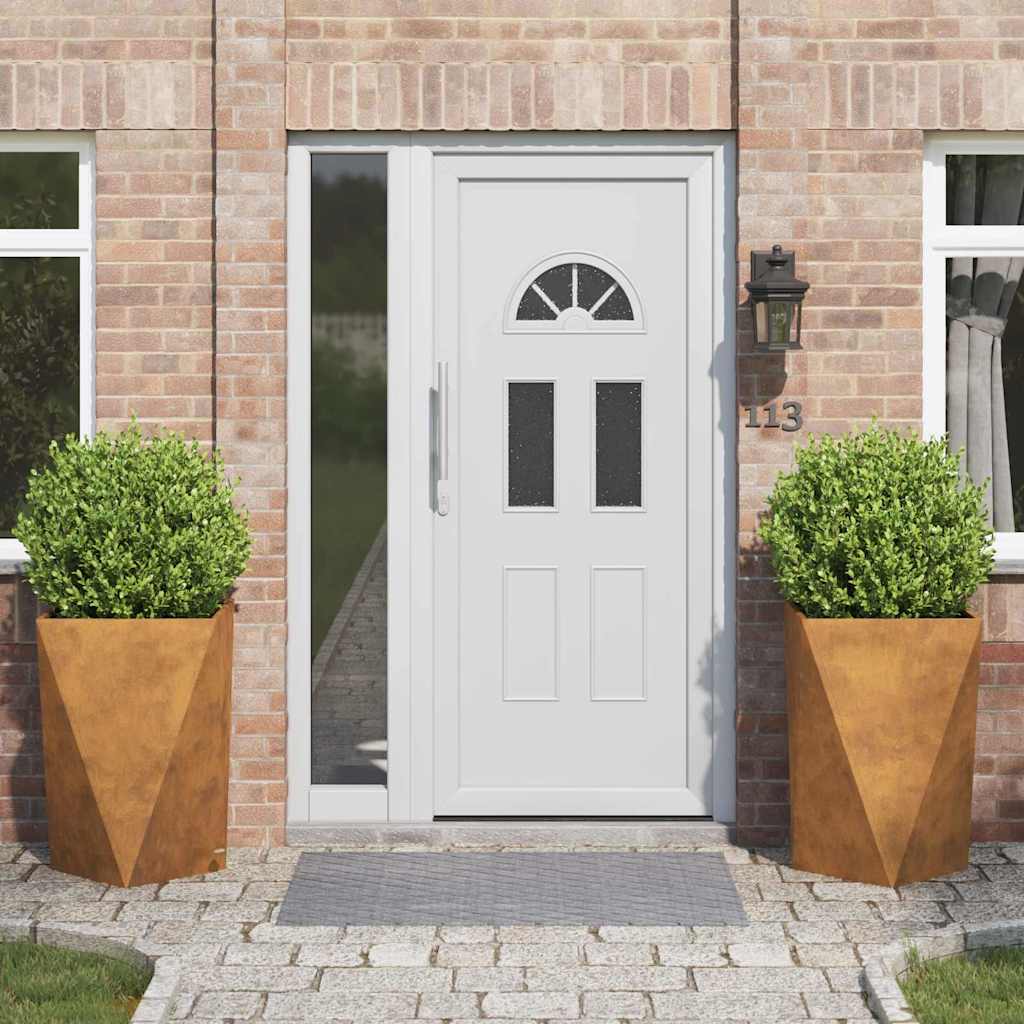 vidaXL Jardinieră 2 pcs Ruginit 50 x 50 x 75 cm