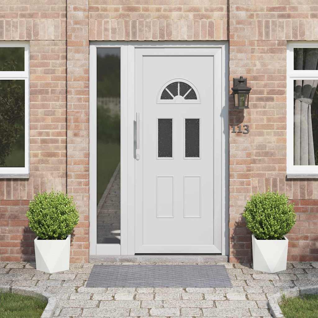 vidaXL Jardinieră 2 pcs Alb 30 x 30 x 30 cm Oțel