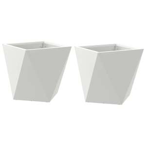 Truhlík 2 pcs Bílá 30 x 30 x 30 cm Ocel - obrázek 2