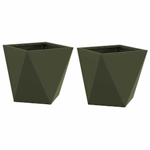 Truhlík 2 pcs Olivově zelená 30 x 30 x 30 cm Ocel - obrázek 2