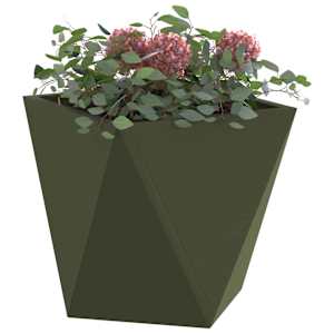 Truhlík 2 pcs Olivově zelená 30 x 30 x 30 cm Ocel - obrázek 3